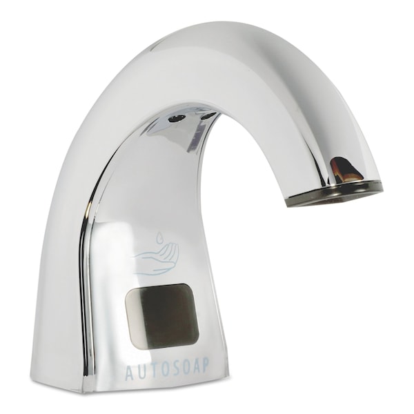 Rubbermaid Commercial One Shot Soap Dispenser - Touch Free, Liquid, 1.9 x 5.5 x 4, Polished Chrome - FG402073