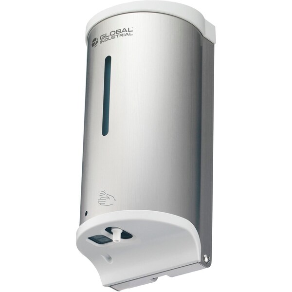 Global Industrial Automatic Foam Hand Sanitizer/Soap Dispenser, 800 ml, Stainless Steel - 641504