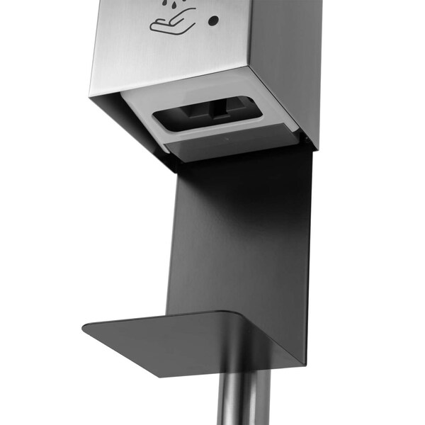 Nova Of California Luxe Floor Stand Touchless Hand Sanitizer Dispenser   54in, Satin Nickel, Powermist - 7020545