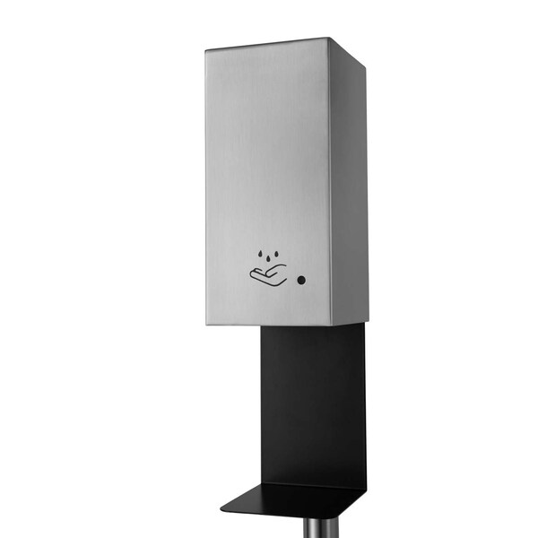 Nova Of California Luxe Floor Stand Touchless Hand Sanitizer Dispenser   54in, Satin Nickel, Powermist - 7020545