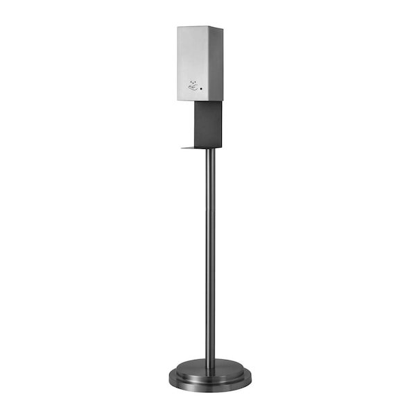 Nova Of California Luxe Floor Stand Touchless Hand Sanitizer Dispenser   54in, Satin Nickel, Powermist - 7020545