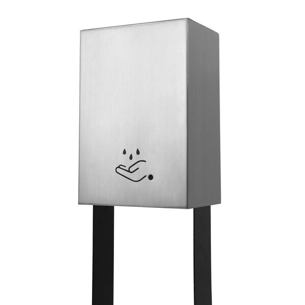 Nova Of California Luxe Tabletop Touchless Hand Sanitizer Dispenser   21in, Satin Nickel, Powermist - 7010563