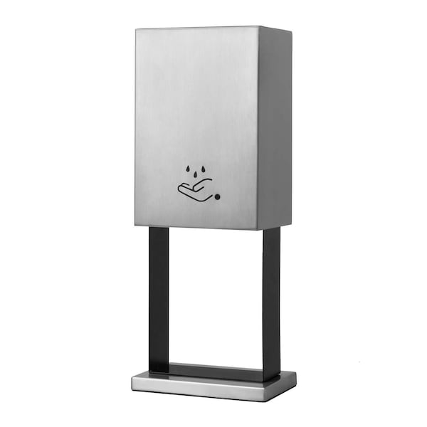Nova Of California Luxe Tabletop Touchless Hand Sanitizer Dispenser   21in, Satin Nickel, Powermist - 7010563