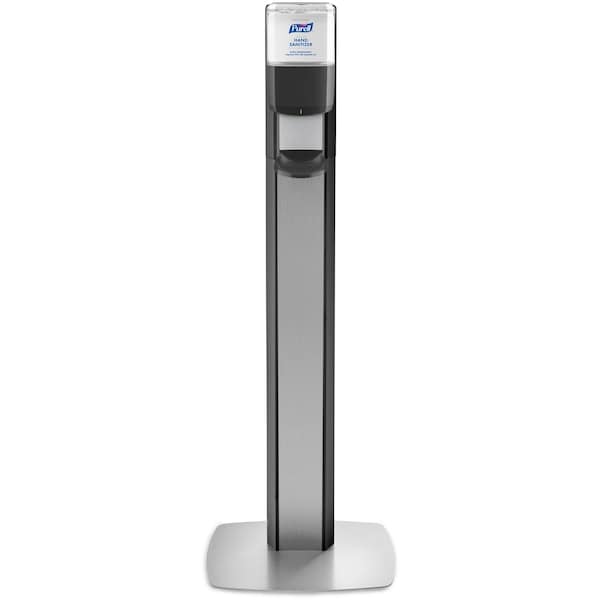 Purell PURELL MESSENGER ES6 Silver Panel Floor Stand with Dispenser - GOJ7316DSSLV