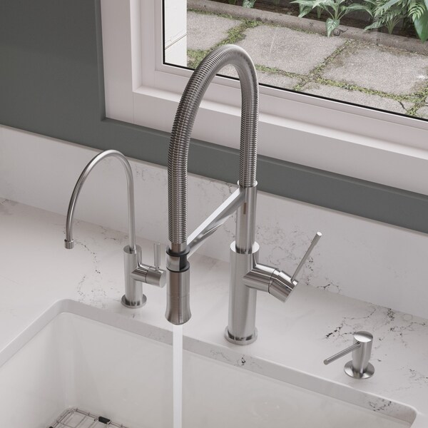 Alfi Brand ALFI brand AB5006-BSS Modern Round Brushed SS Soap Dispenser - AB5006-BSS