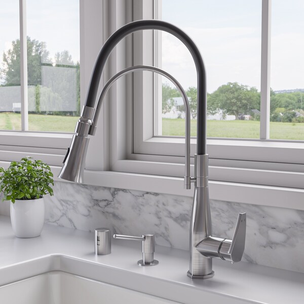 Alfi Brand ALFI brand AB5006-BSS Modern Round Brushed SS Soap Dispenser - AB5006-BSS
