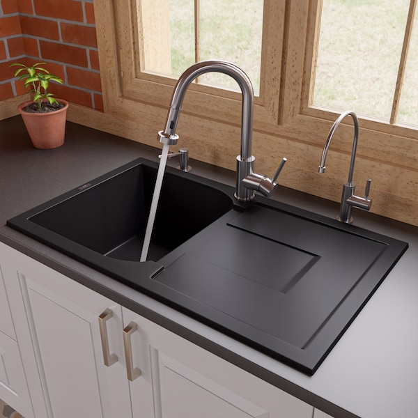Alfi Brand ALFI brand AB5006-BSS Modern Round Brushed SS Soap Dispenser - AB5006-BSS