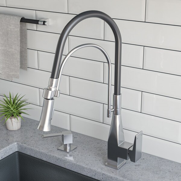 Alfi Brand ALFI brand AB5007-BSS Modern Square Brushed SS Soap Dispenser - AB5007-BSS