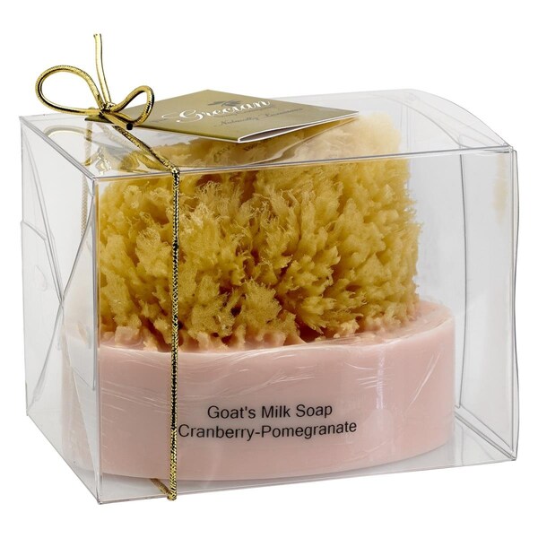 Estado Goats Milk SS-17 Goats Milk Soap with Sponge - Cranberry Pomegranate - ES3517333