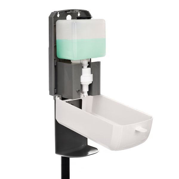 Alpine Industries Liquid Hand Sanitizer/Soap Dispenser, Floor Stand, 1200 mL, White - 430-L-S
