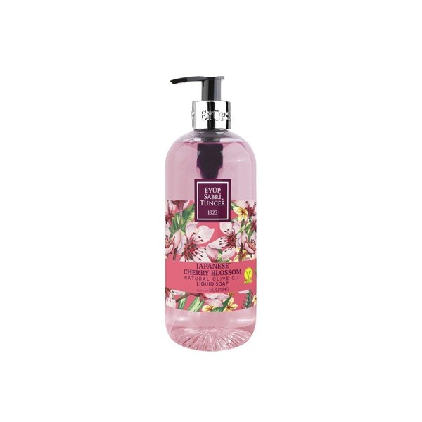 Eyup Sabri Tuncer Japanese Cherry Blossom Hand Soap with Natural Olive Oil - 500 ML - EST-LIQSOAP-JAPCHERRY-500ML