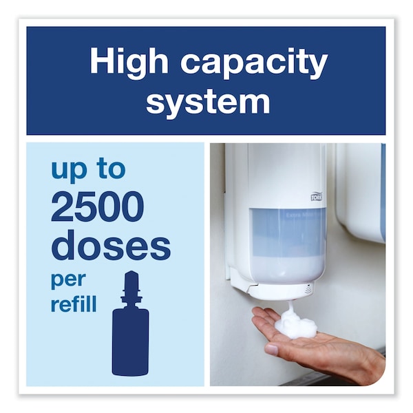 Tork Elevation Foam Skincare Auto Dispenser with Intuition Sensor, 1 L/33 oz, 4.45x5.12 x10.94, White, 4PK - 571600