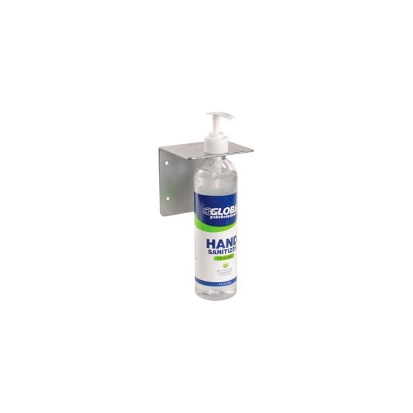 Testrite Instrument Co Wall Mount Bracket for Hand Sanitizer Pump Bottles Set of 4 - Silver - HSTW-S