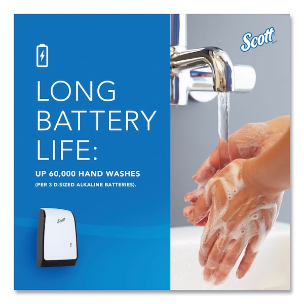 Scott Electronic Skin Care Dispenser, 1200 mL, 7.3" x 4" x 11.7", White - 32499