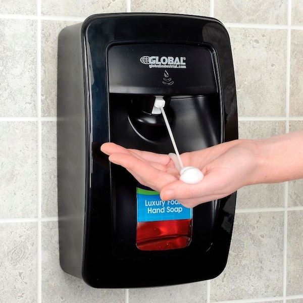 Kutol Products Automatic Dispenser for Foam Hand Soap/Sanitizer - Black - MSL09BK31GLO