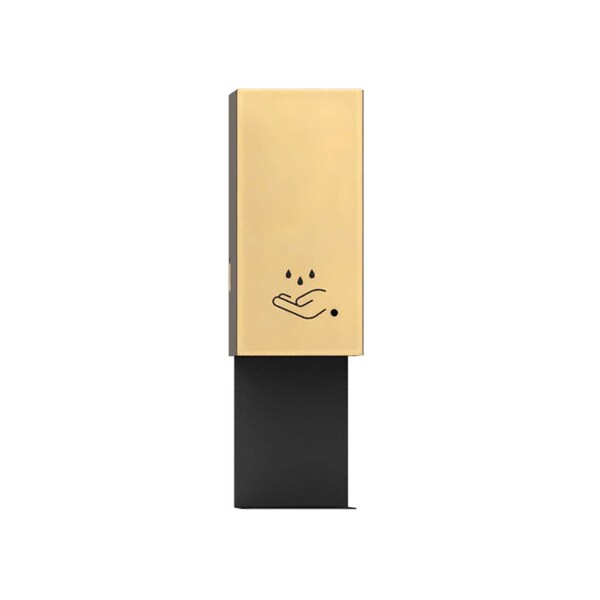 Nova Of California Luxe Wall Mount Touchless Hand Sanitizer Dispenser   19in, Brushed Brass, Powermist - 7030573