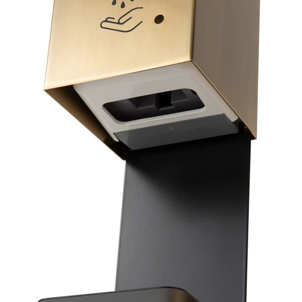 Nova Of California Luxe Wall Mount Touchless Hand Sanitizer Dispenser   19in, Brushed Brass, Powermist - 7030573