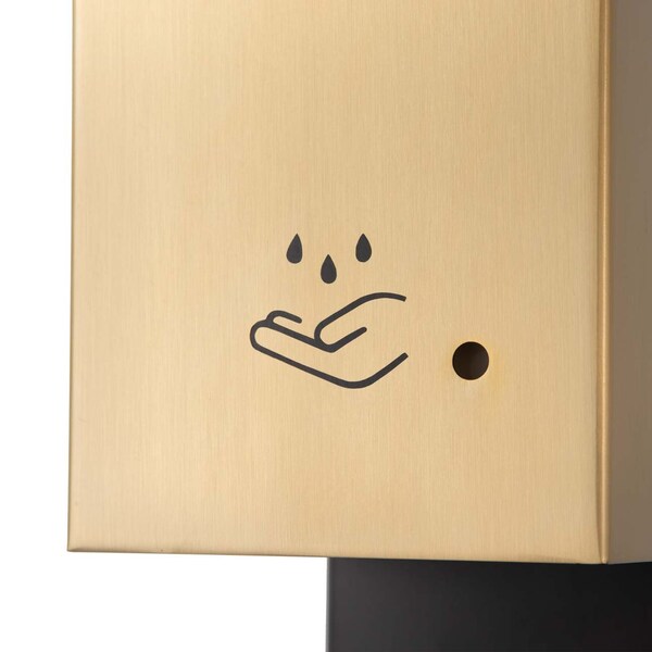 Nova Of California Luxe Floor Stand Touchless Hand Sanitizer Dispenser   54in, Brushed Brass, Powermist - 7020545