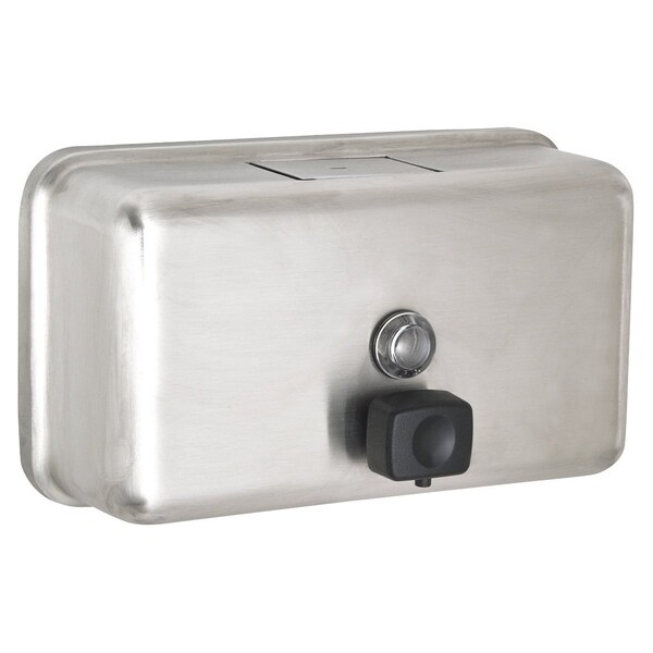 Alpine Industries Stainless Steel Horizontal Manual Liquid Soap Dispenser - ALP424-SSB-MK