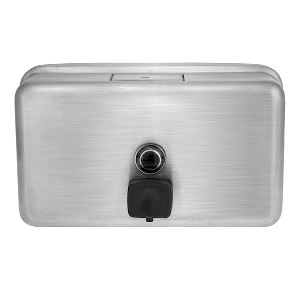 Alpine Industries Stainless Steel Horizontal Manual Liquid Soap Dispenser - ALP424-SSB-MK