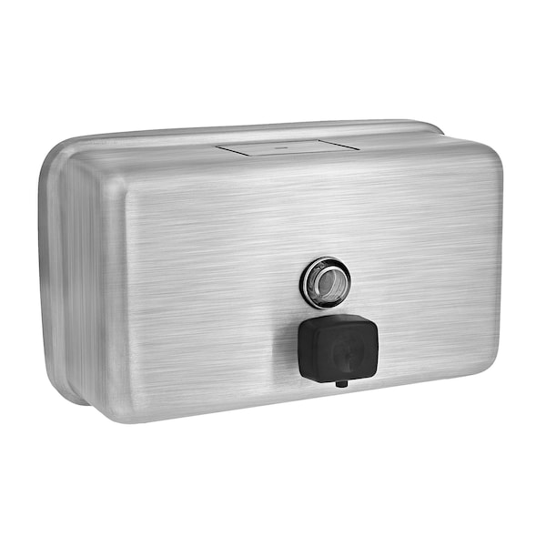 Alpine Industries Stainless Steel Horizontal Manual Liquid Soap Dispenser - ALP424-SSB-MK