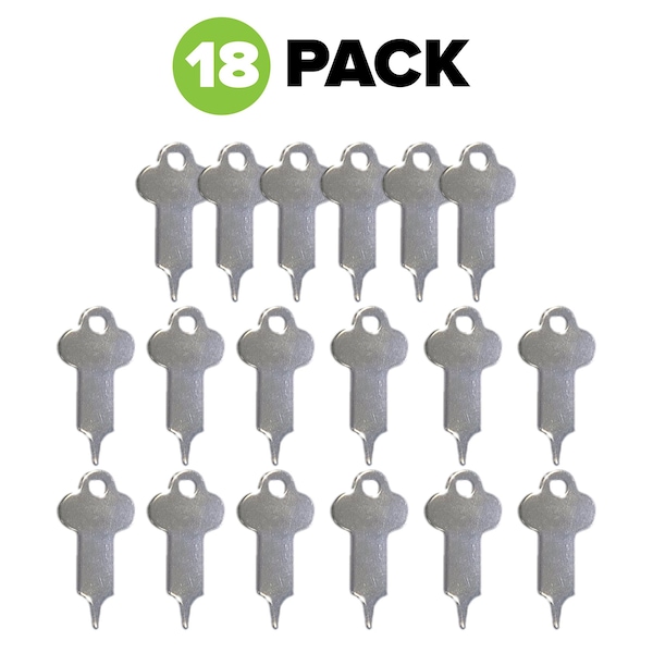 Alpine Industries 423-424-K Soap Dispenser Key - 18 Keys - ALP423-424-K-18PK