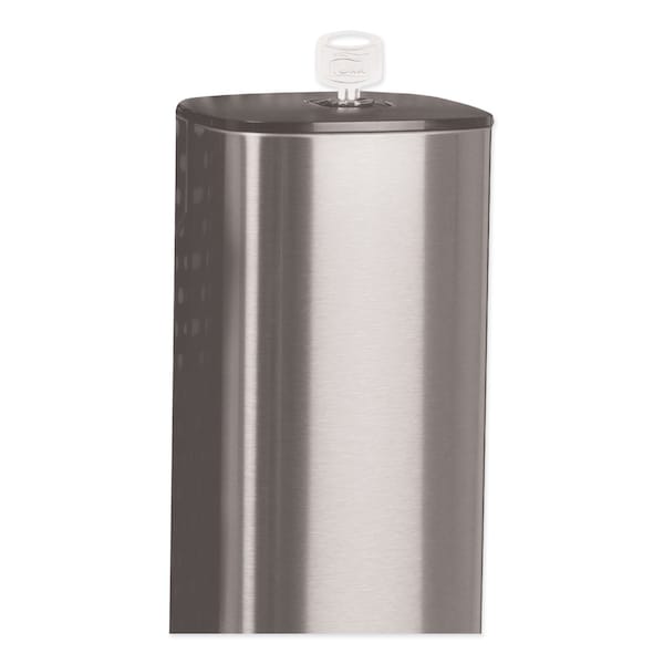 Tork Foam Skincare Manual Dispenser, 1 L Bottle; 33 oz Bottle, 4.25 x 4.25 x 11.38, Stainless Steel - 466000
