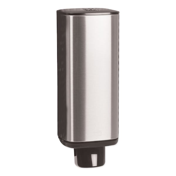 Tork Foam Skincare Manual Dispenser, 1 L Bottle; 33 oz Bottle, 4.25 x 4.25 x 11.38, Stainless Steel - 466000
