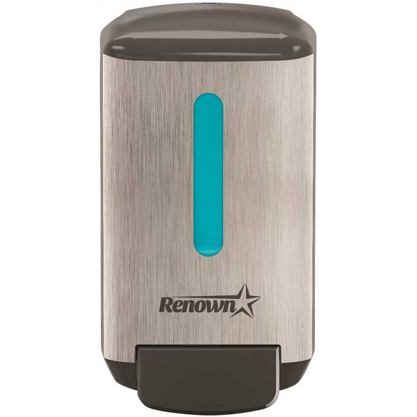 Renown RB4 Manual Foam Handwash Dispenser, Brushed Metallic / Black - REN05188