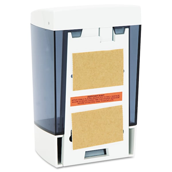 Impact Products ClearVu Plastic Soap Dispenser, 46 oz, 5.5" x 4.25" x 8.5, White - 9346