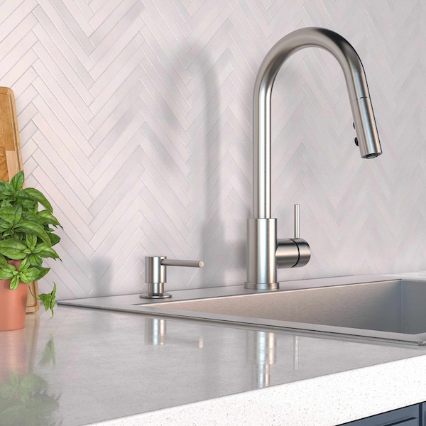 Keeney Mfg Modern Soap and Lotion Dispenser, Brushed Nickel - K613BN