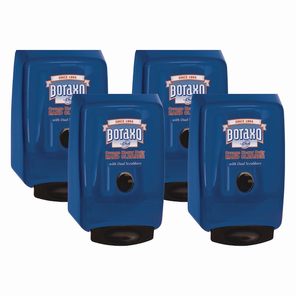 Boraxo Dispenser for Heavy Duty Hand Cleaner 2L, 10.49x4.98x6.75, Blue, PK4 - DIA 10989CT