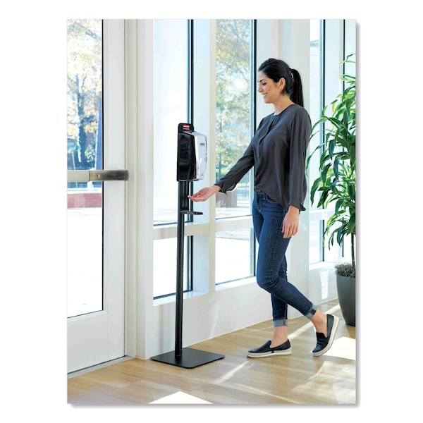 Rubbermaid Commercial AutoFoam Touch-Free Dispenser, 1100 mL, 5.2"x5.25"x10.9", Black/Chrome - FG750411