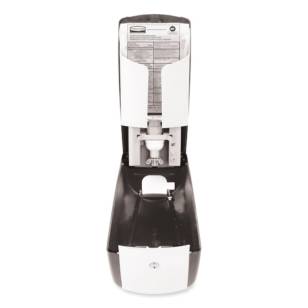 Rubbermaid Commercial AutoFoam Touch-Free Dispenser, 1100 mL, 5.2"x5.25"x10.9", Black/Chrome - FG750411