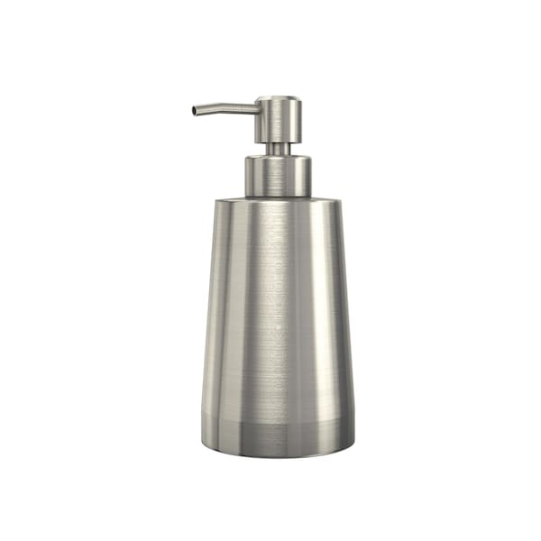 Keeney Mfg Countertop Soap/Lotion Dispenser w/Lrg Capacity Bottle, Brushed Nickel - K614DSBN