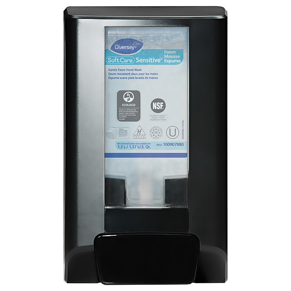 Diversey Hand Soap Dispenser, Manual, Black, PK6 - D1224700