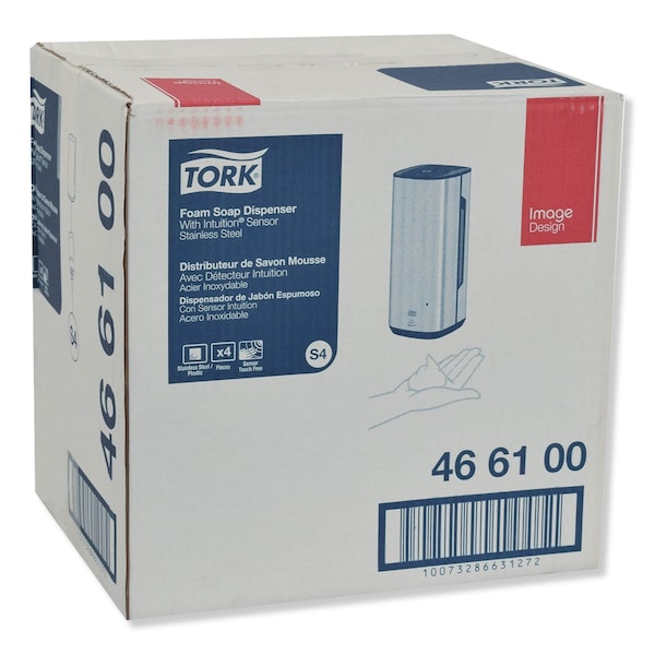 Tork Tork Intuition Sensor Skincare Dispenser Stainless Steel S4, for Hand Soap and Hand Sanitizer - 466100
