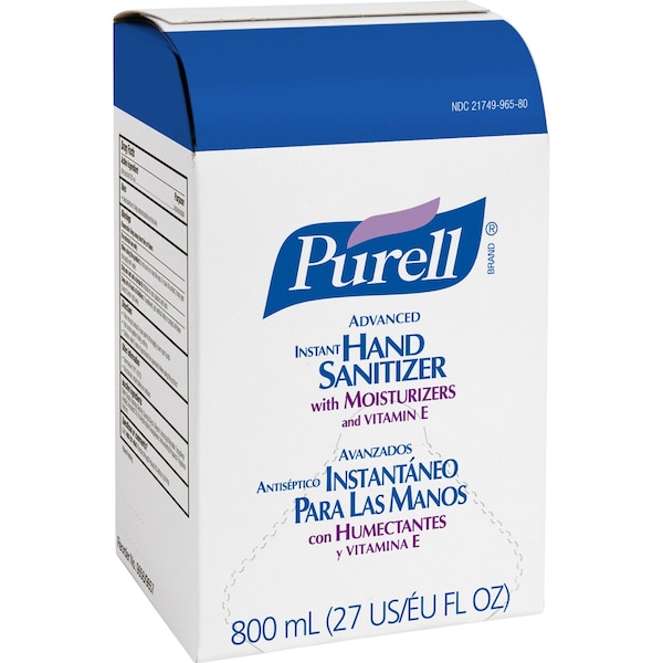Purell Hand Sanitizer Gel, 800mL Bag-in-Box Refill - 9657-12
