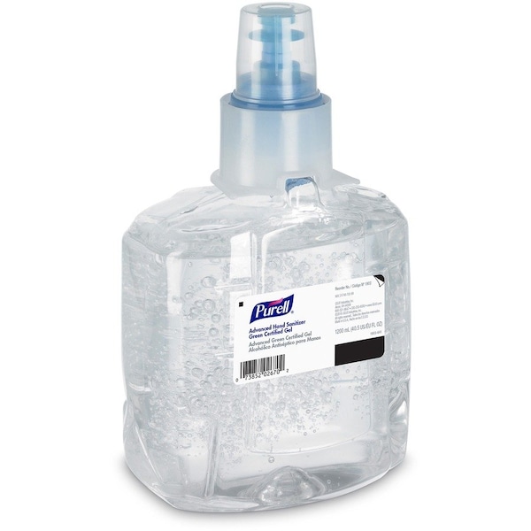 Purell Hand Sanitizer, Green Certified, Gel, 1200mL LTX-12 Refill, PK2 - 1903-02