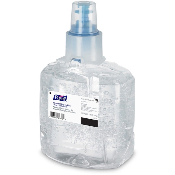Purell Hand Sanitizer, Green Certified, Gel, 1200mL LTX-12 Refill, PK2 - 1903-02
