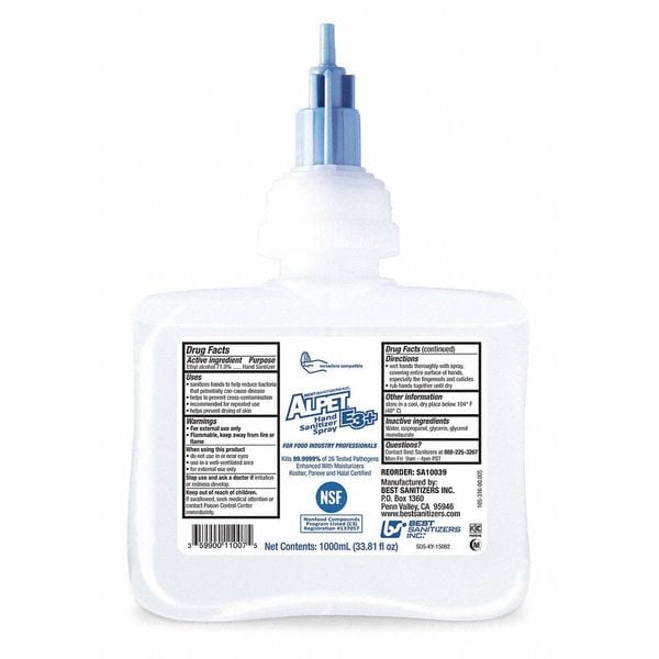 Best Sanitizers Hand Sanitizer, 1L, PK6 - SA10039