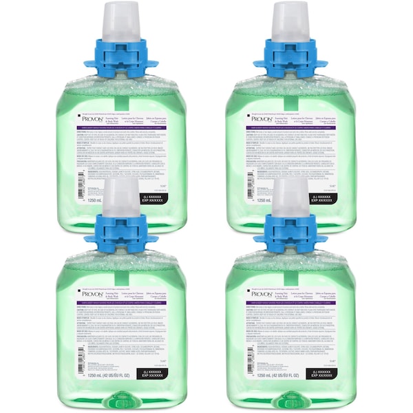 Gojo Hair/Body Wash, Foam, f/PROVON FMX-12, 1250ml, , GN, PK 4 - GOJ518704