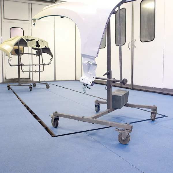 Pig Paint Booth Mat, 32 in x 150 ft, Paints, Solvents, Stains, Blue, Polypropylene - MAT32350-BL