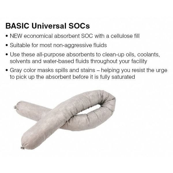 Brady Sorbents, 81 gal, 3 in x 42 in, Universal, White, Polypropylene - BSC40