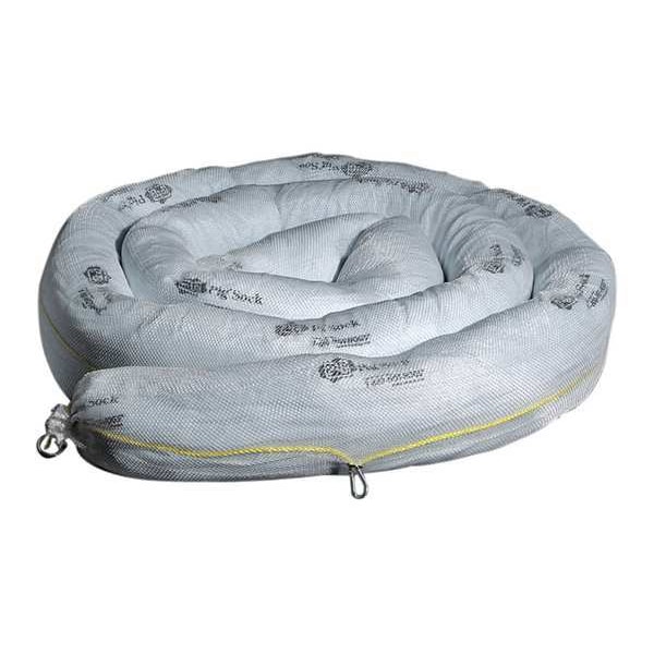 Pig Sorbents, 48 gal, 8 in x 20 ft, Oil, White, Polyester - BOM409