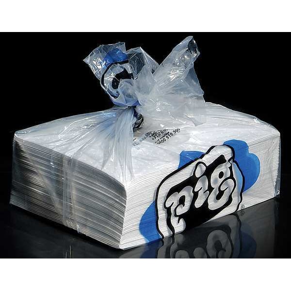 Pig Sorbents, 11 gal, 15 in x 20 in, Oil, White, Polypropylene - MAT415
