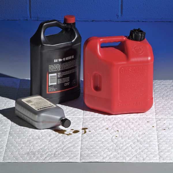 Pig Sorbents, 42 gal, 30 in x 200 ft, Oil, White, Polypropylene - MAT461
