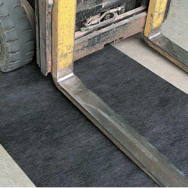 Pig Sorbents, 19 gal, 3 ft x 150 ft, Universal, Black, Polypropylene - MAT280