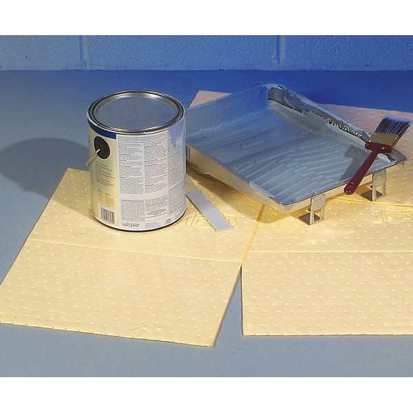 Pig Sorbents, 22 gal, 15 in x 20 in, Universal, Yellow, Polypropylene - MAT605