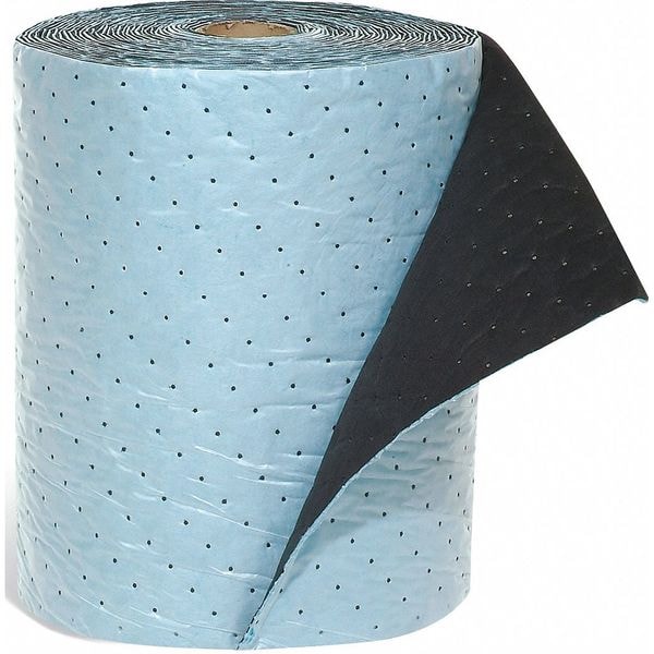 Spilltech Sorbents, 41 gal, 19 in x 80 ft, Oil, Blue, Polypropylene - TMAT19